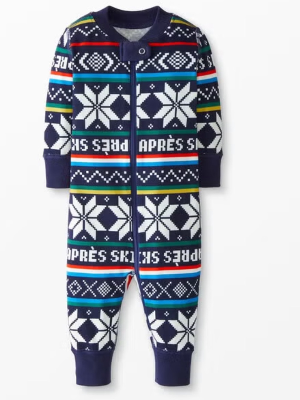 Hanna Andersson Apres ski Organic cotton winter onesie 0-3